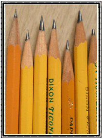 pencils - they're sharp!